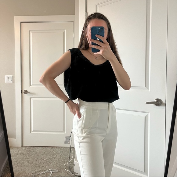 St. John Tops - ST. JOHN Rhinestone Scoop Neck Sleeveless Summer Blouse Top sz. L Tank